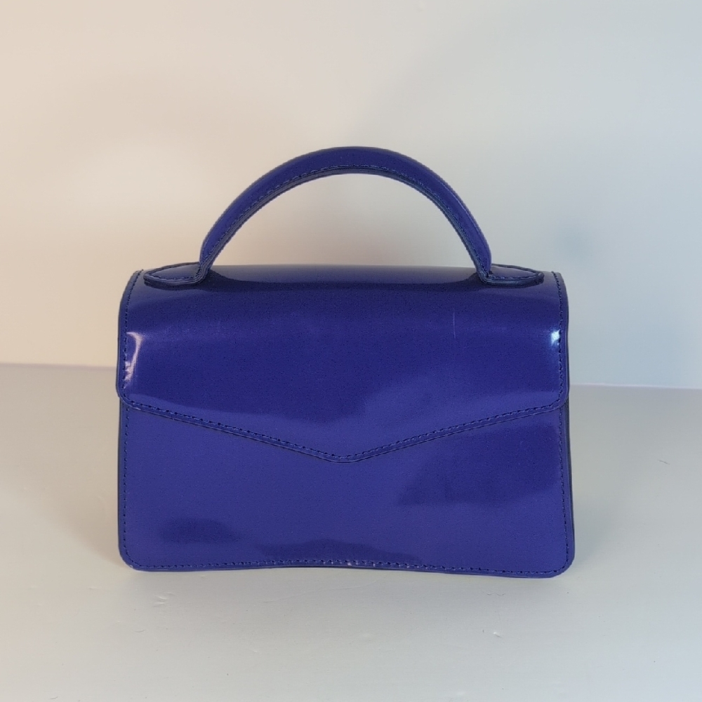 J. Crew Vibrant Blue Mini Bag with Gold Chain NWT